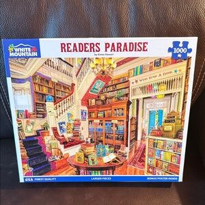 White Mountain Aimee Stewart Readers Paradise.  1000 pieces.
